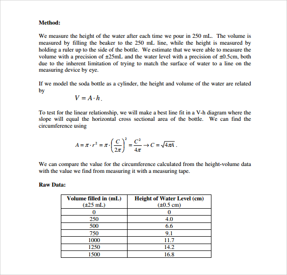 perfect lab report template