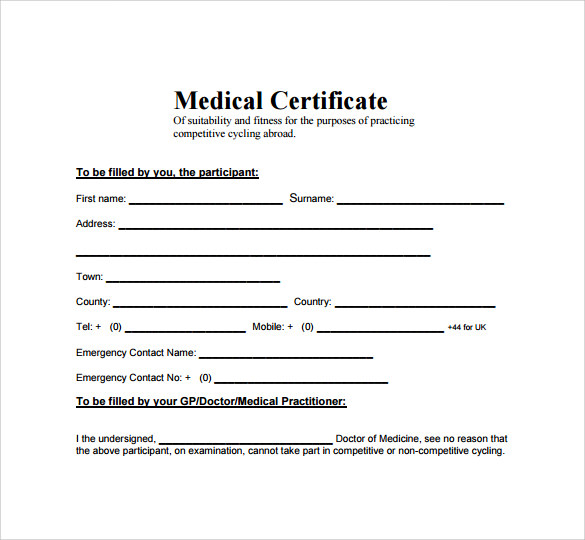 Medical Certificate Template