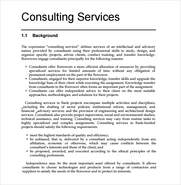 free consultant proposal template