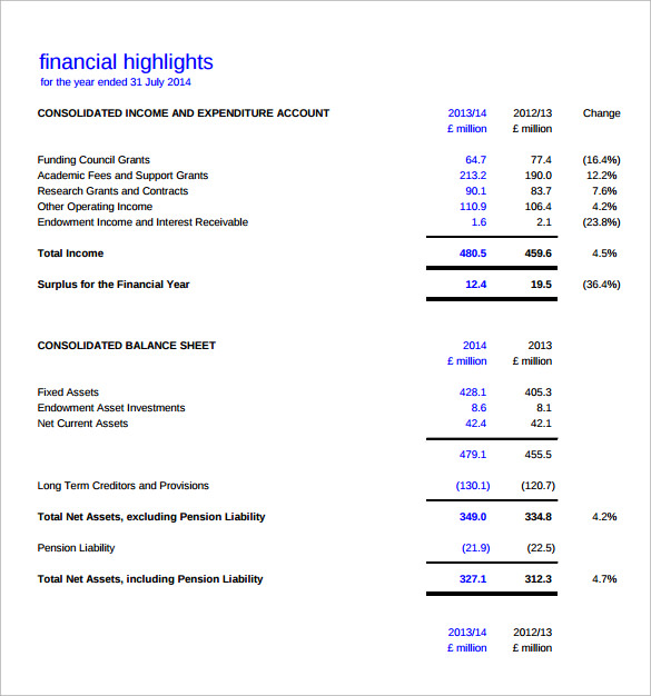 statement of account format