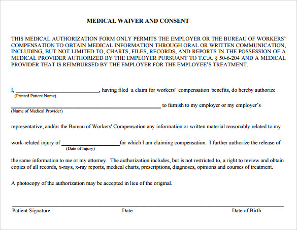 FREE 10+ Medical Waiver Forms in PDF | MS Word