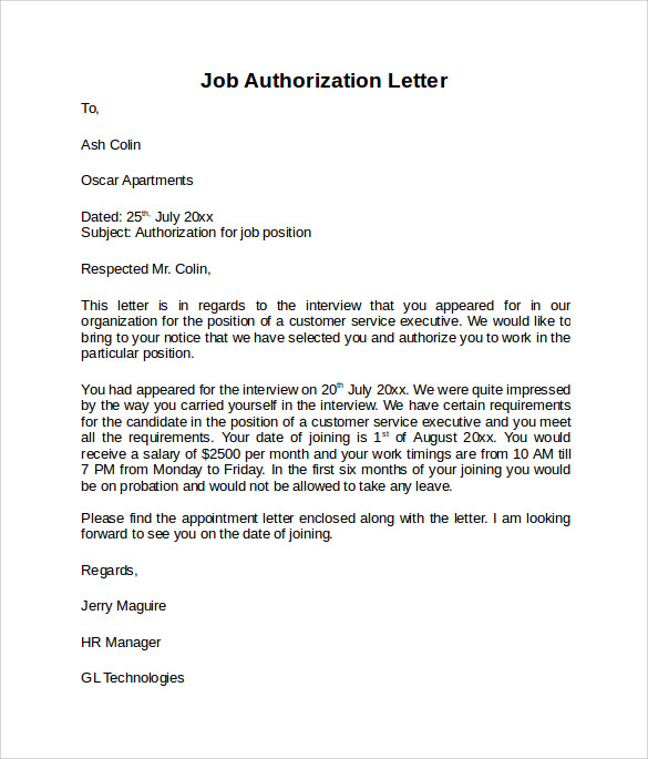 6 Free Authorization Letter Template Pdf Word Doc - Vrogue