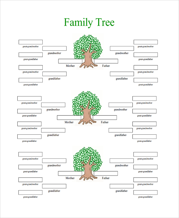 FREE 17+ Sample Family Tree Chart Templates in PDF | MS Word | Excel