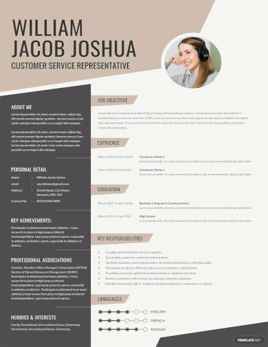 customer service resume template