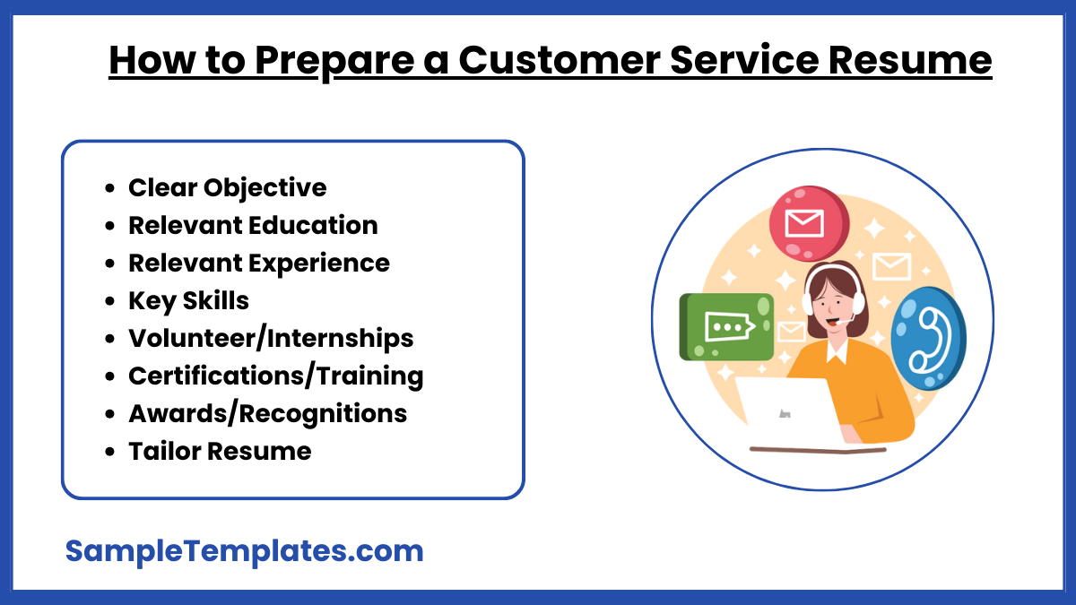 how to prepare a customer service resume