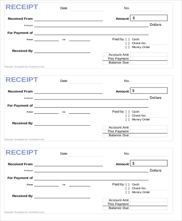 cash payment received letter form pdf