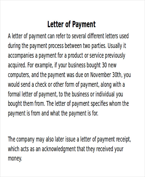 receipt of payment letter format