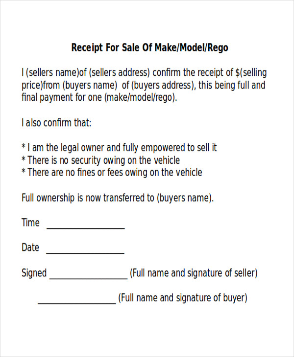 receipt of payment letter for sales in doc