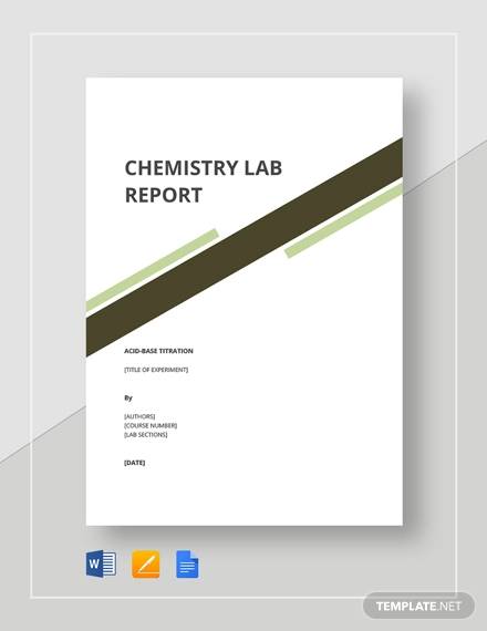 chemistry lab report