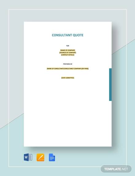 consultant quotation template1