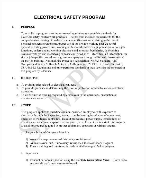 electrical safety program