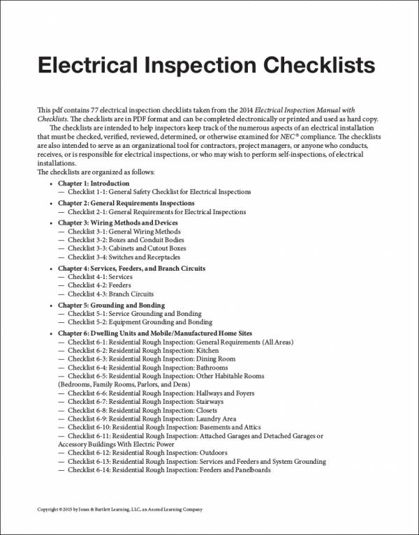 Electrical Panel Inspection Report