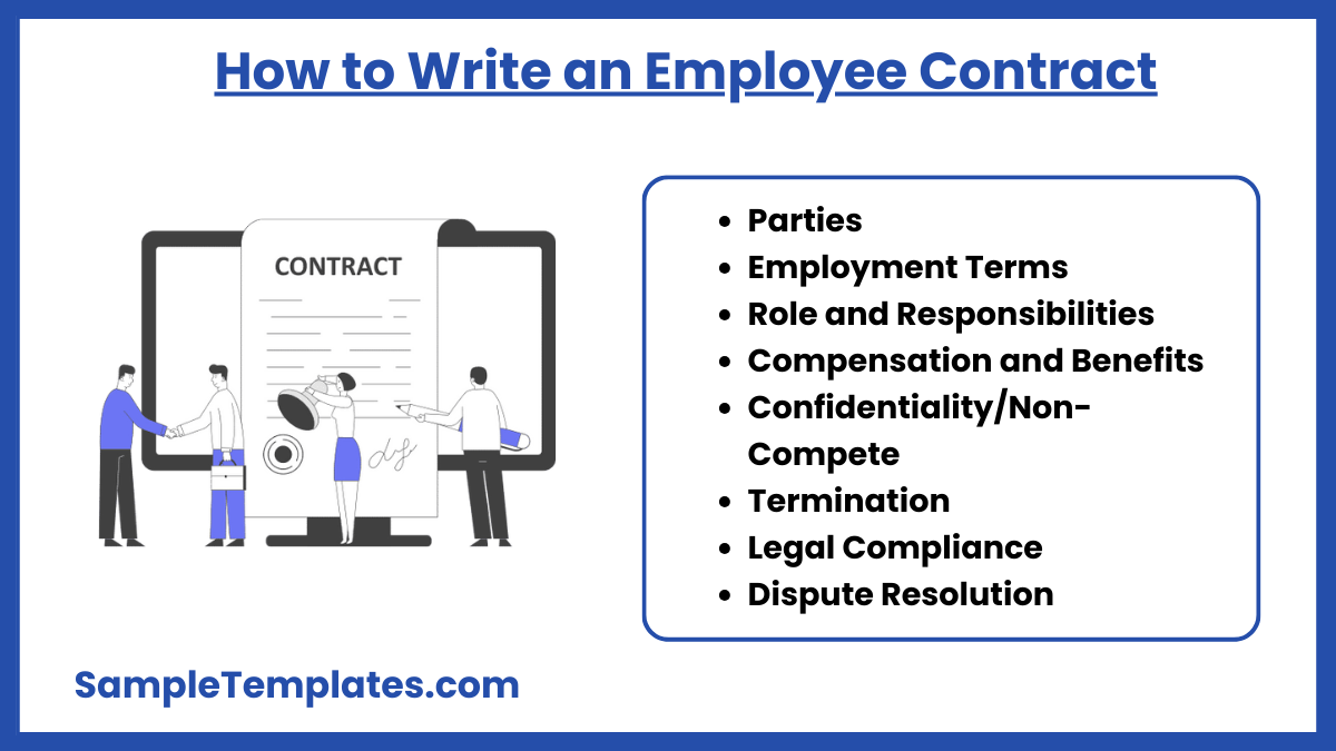 how to write an employee contract