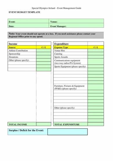 free event budget proposal template