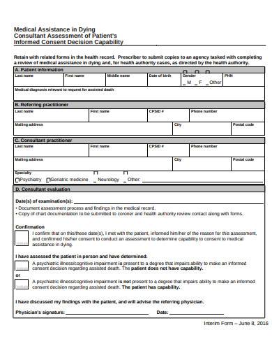 consultant assessment of patients