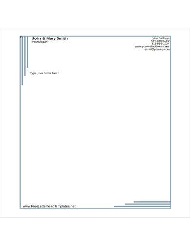 business letterhead template