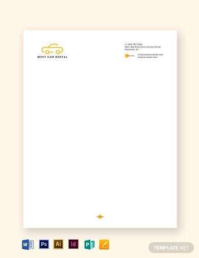 transport letterhead template