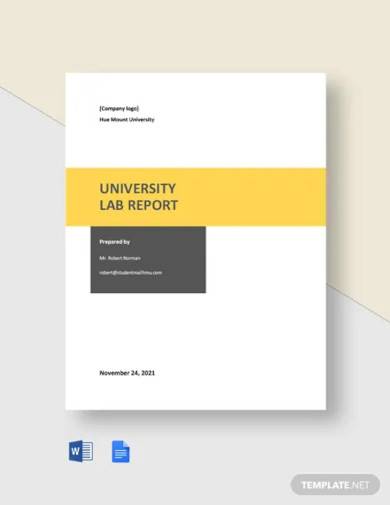 university lab report template