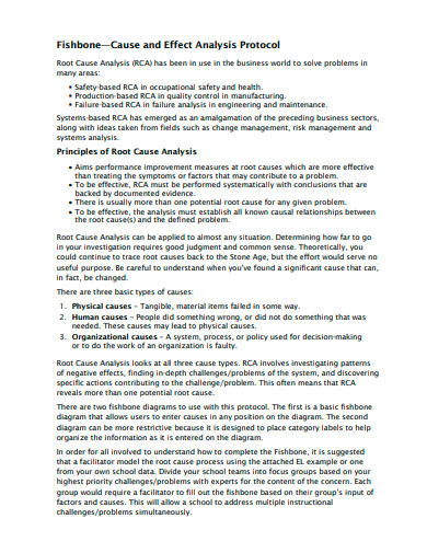 fishbone root cause analysis in pdf