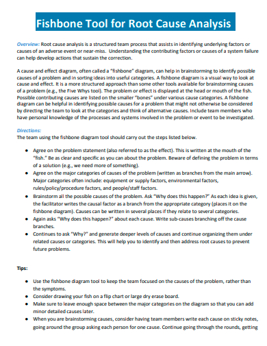 fishbone tool for root cause analysis