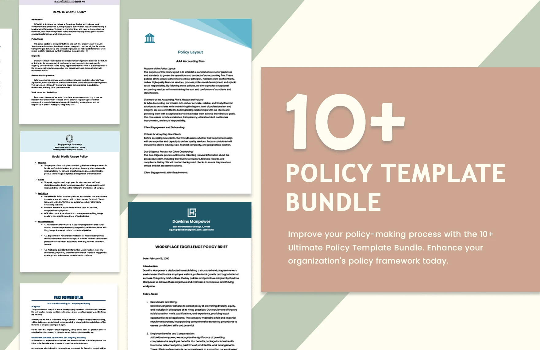 10 policy template bundle