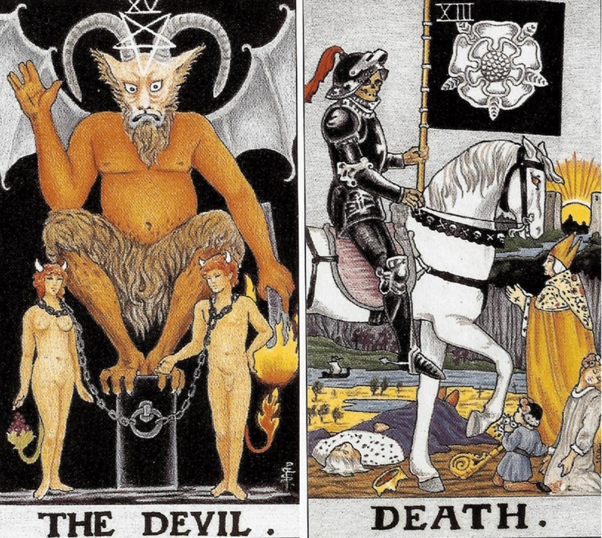 From Darkness Comes Transformation: Interpreting the Devil and Death Cards Together