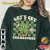 Lets Get Shamrocked Sweatshirt St Patricks Day Four Leaf Clover