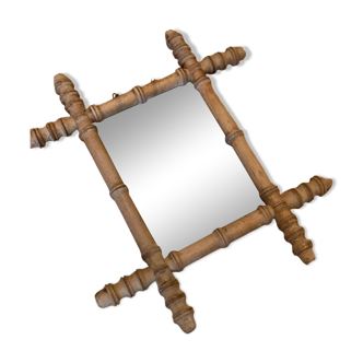 Miroir de barbier bambou