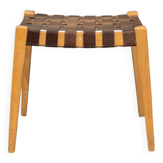 Tabouret Krasna Jizbà en chêne, Vintage tchèque 1960s