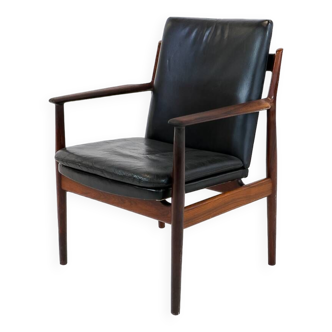 Fauteuil Modèle 431 en Palissandre par Arne Vodder pour Sibast 1960