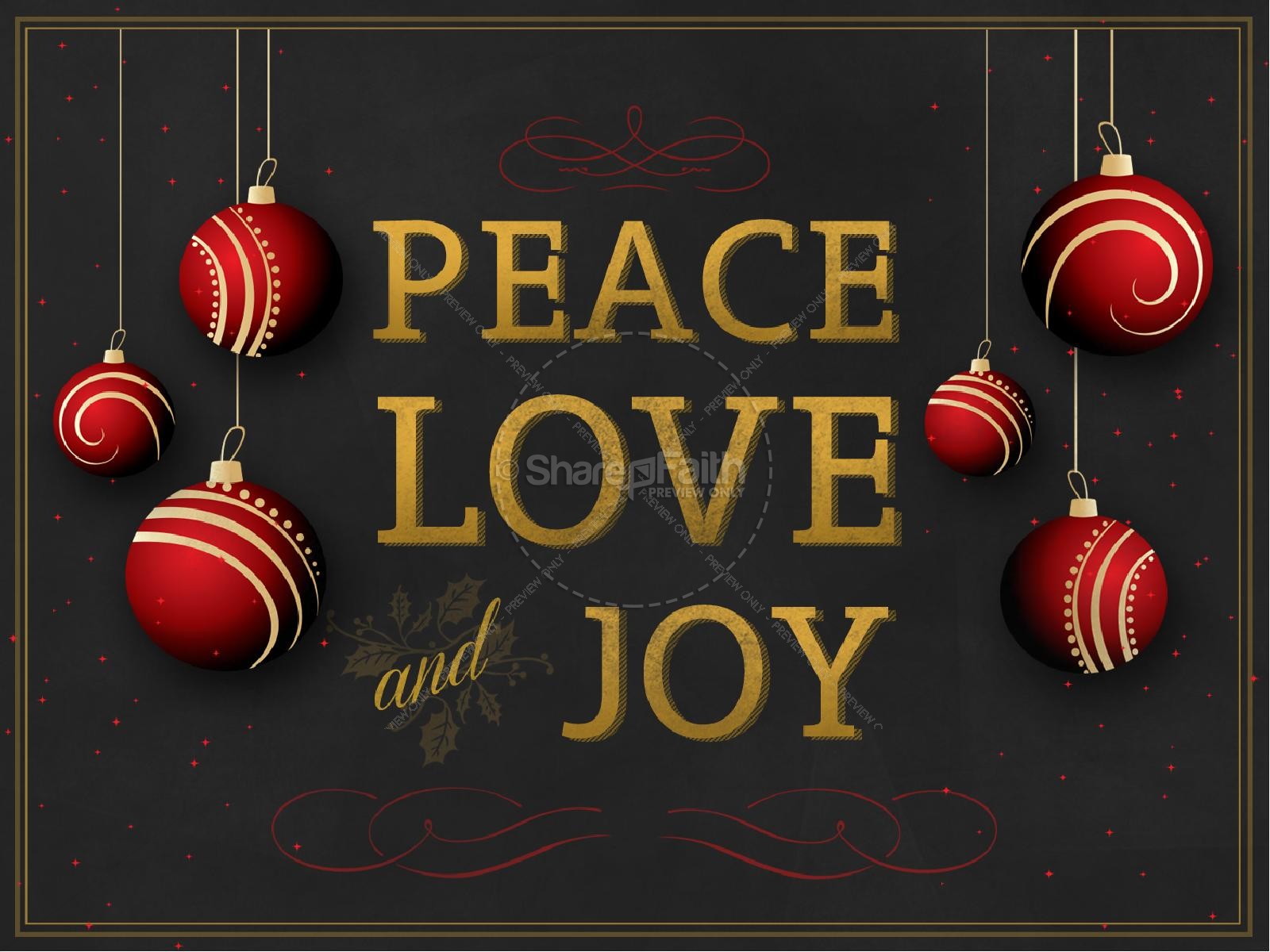 Peace Love and Joy Christmas PowerPoint