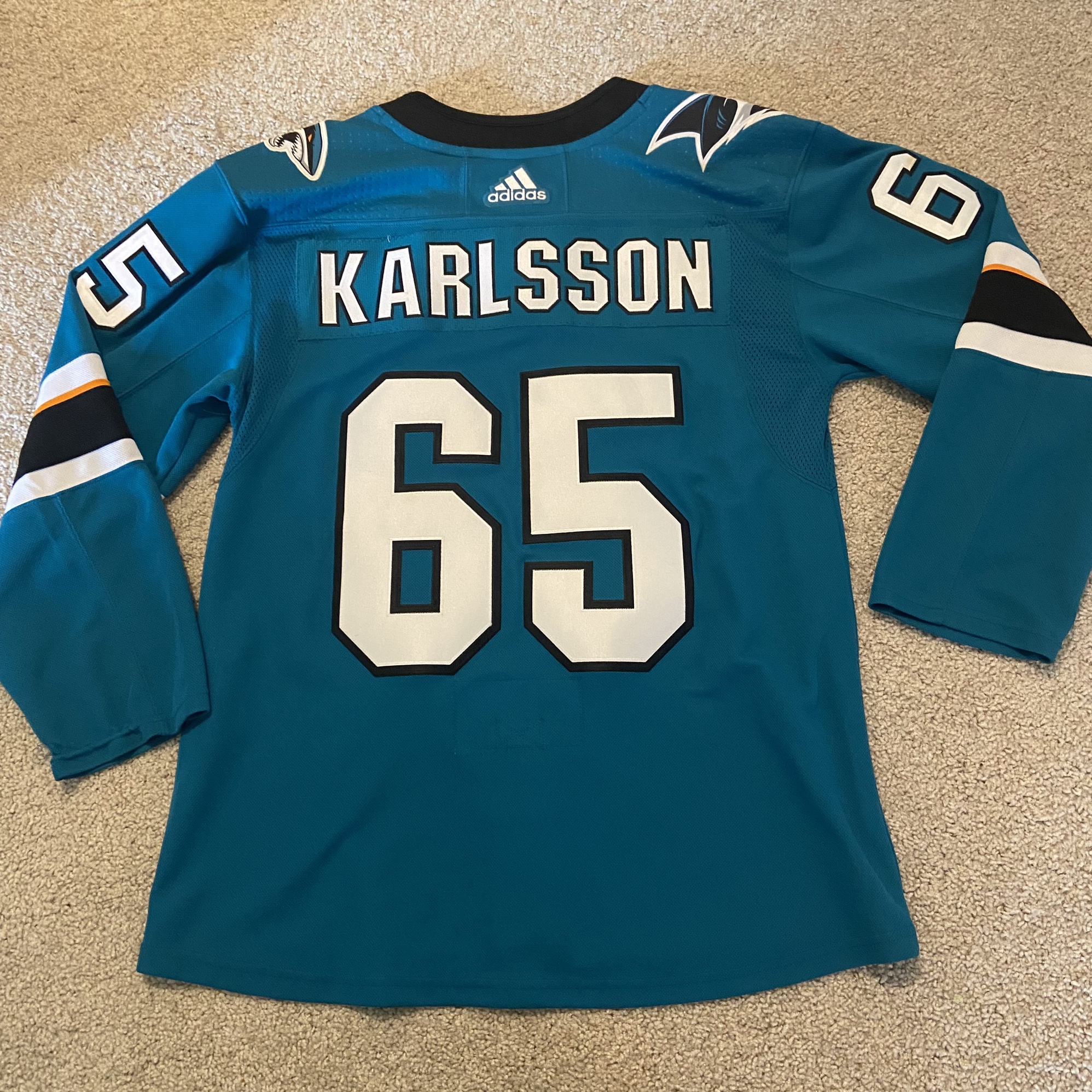 Erik Karlsson San Jose Sharks Adidas Teal Authentic Jersey Size 50