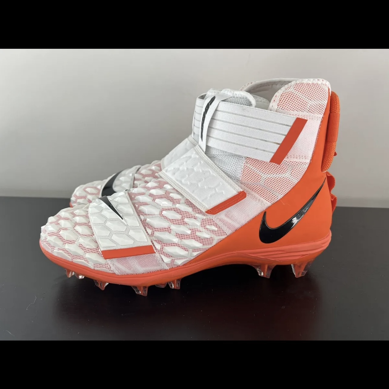 Size 18 Nike Force Savage Elite TD 2 P Football Cleats BV3962-101 White Orange