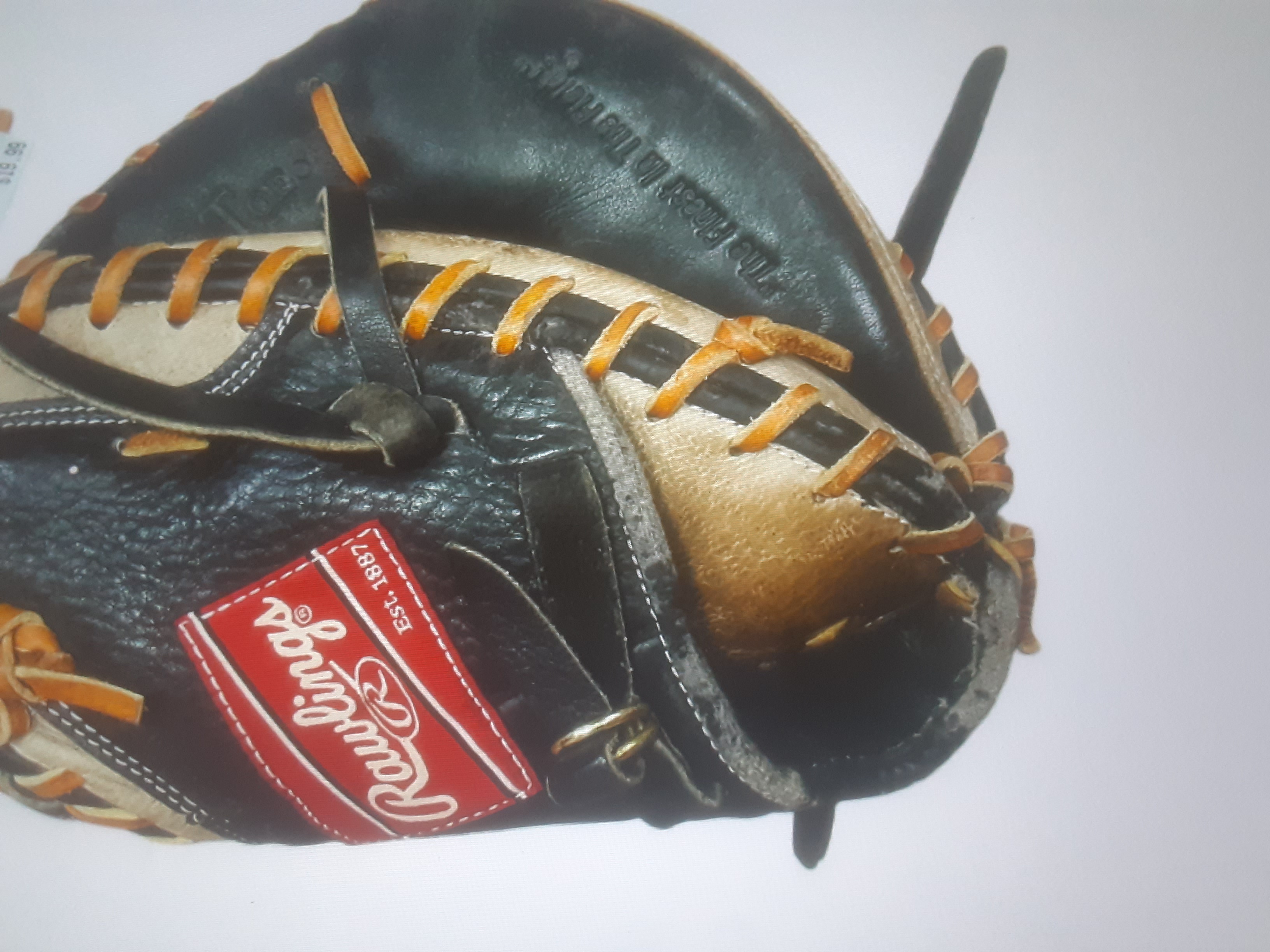 Used Rawlings Right Hand Throw Catcher's RCMYB Baseball Glove 32.5"