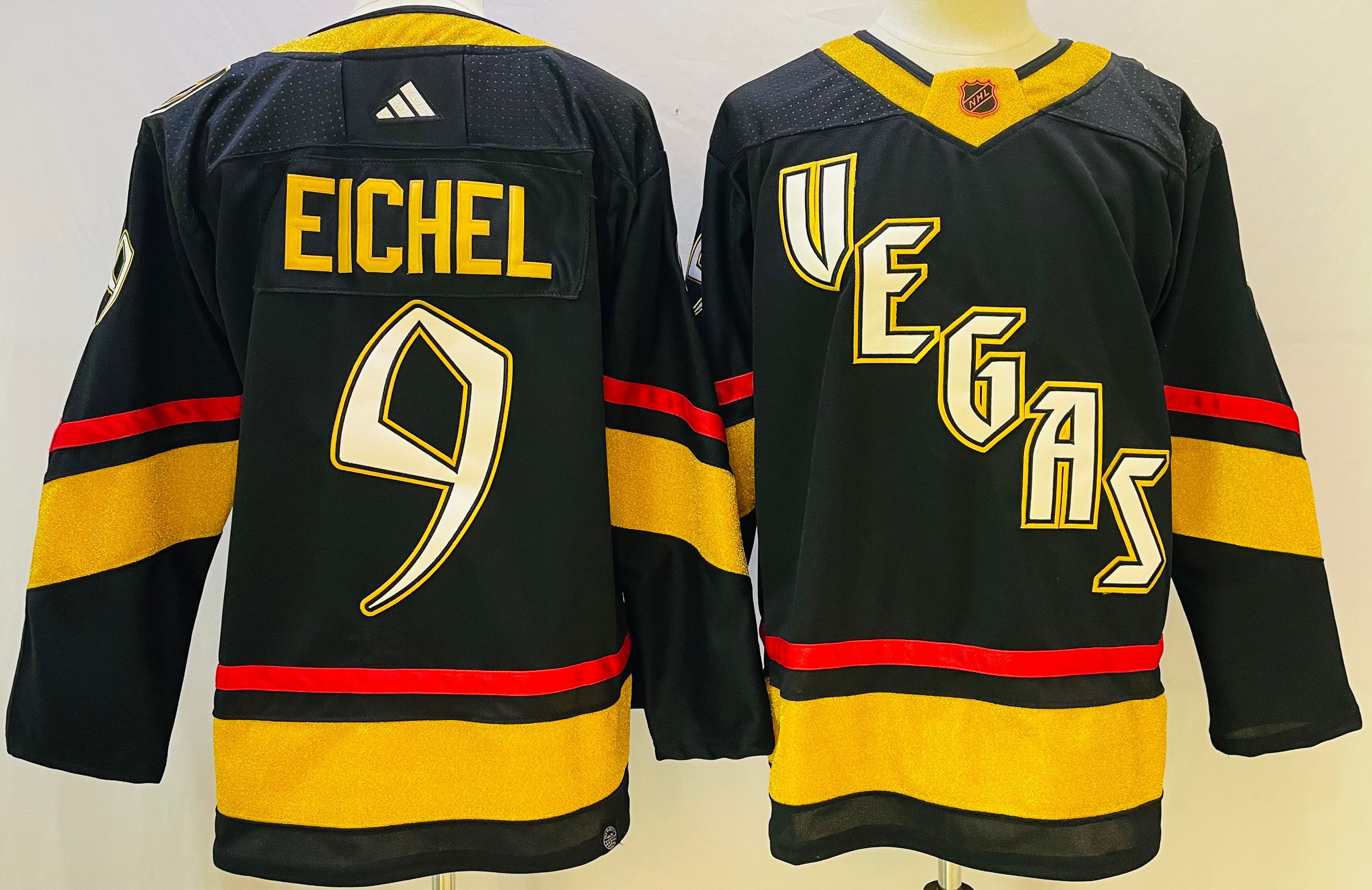 Vegas Golden Knights 9 Jack Eichel Ice Hockey Jerseys size 50