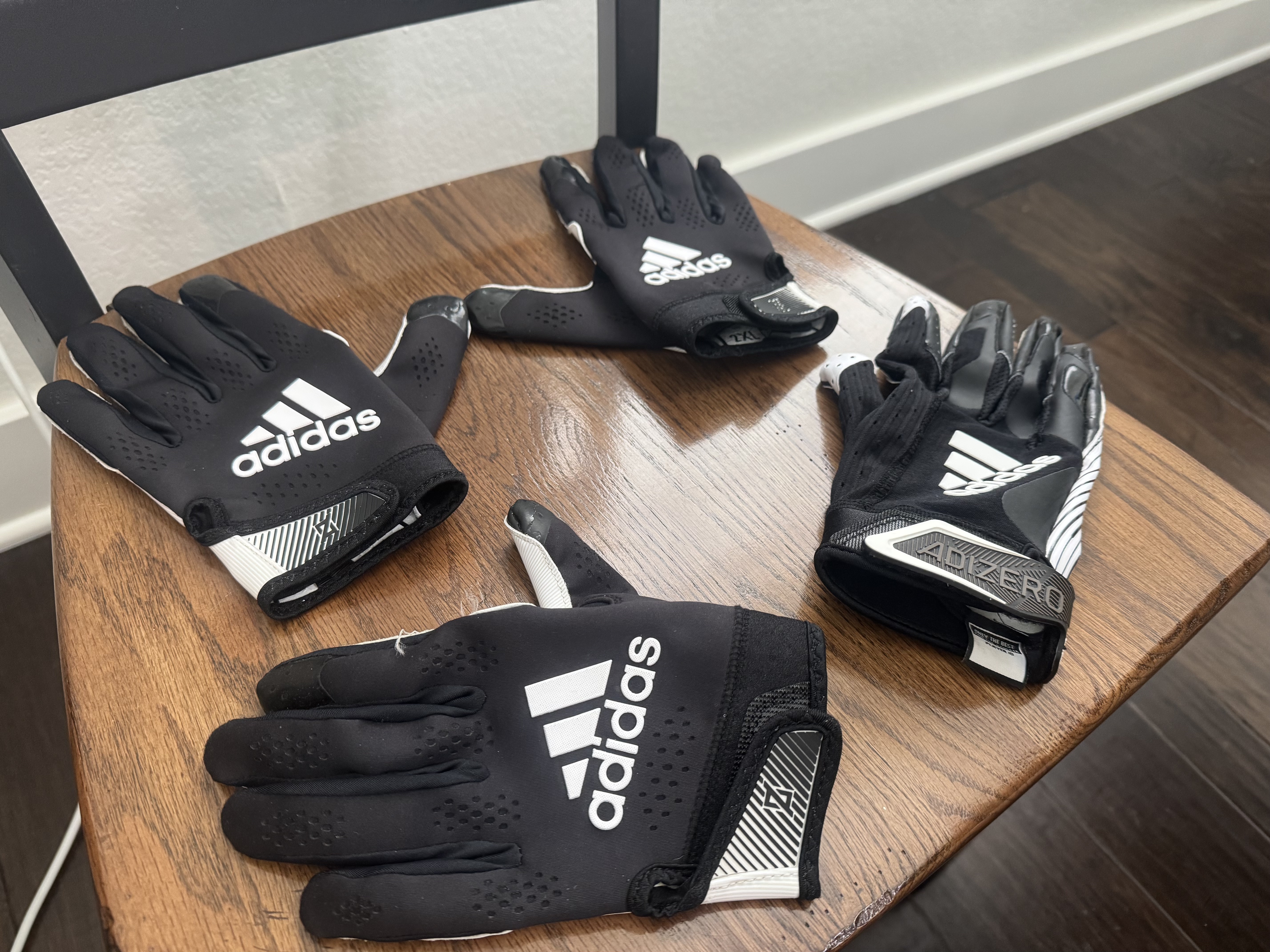 GAME WORN Adidas Gloves (Used), worn by A&M Football Players (GIG 'EM)