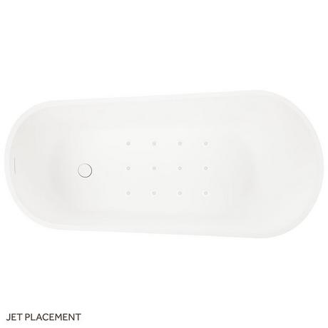 66" Sheba Acrylic Slipper Air Tub with Foam