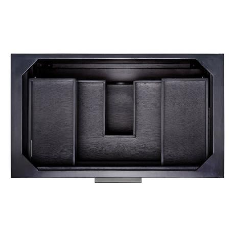 36" Hytes Mahogany Vanity With Rect Undermount Sink - Midnight Navy Blue