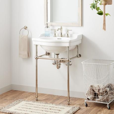 24" Cierra Console Sink with Brass Stand