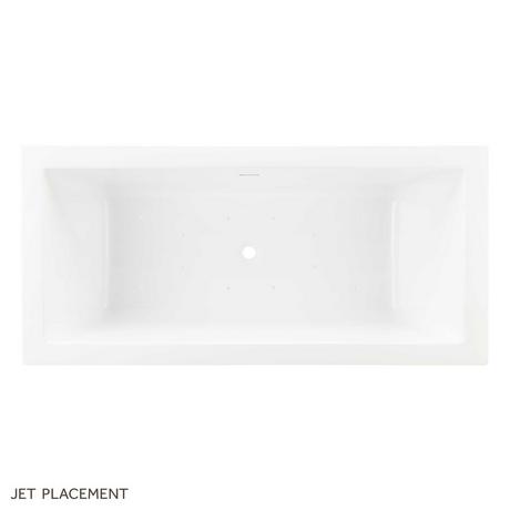 67" Eaton Acrylic Freestanding Air Tub with Foam