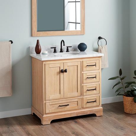 36" Quen Vanity With Undermount Sink - Driftwood Brown