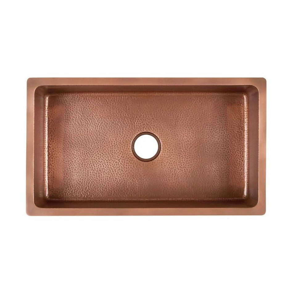 36" Hammered Copper Undermount Sink, , large image number 4