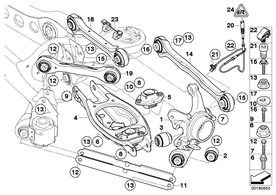 33322406292 - Repair kit for wishbone. VALUE PARTS - Genuine BMW Part