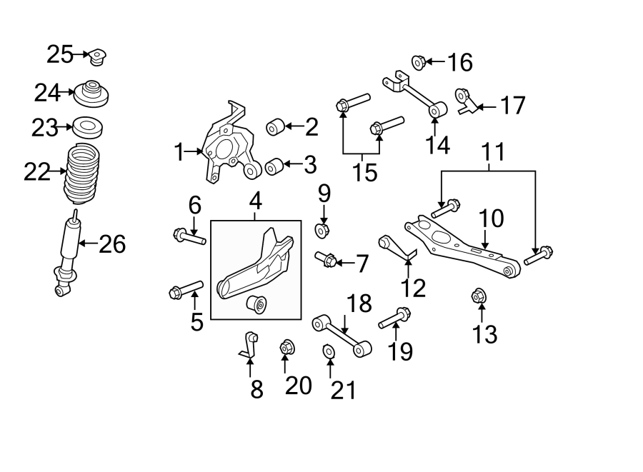 Ford Explorer Arm. Suspension. Control. Trailing. (Rear - 8L2Z5500AD ...