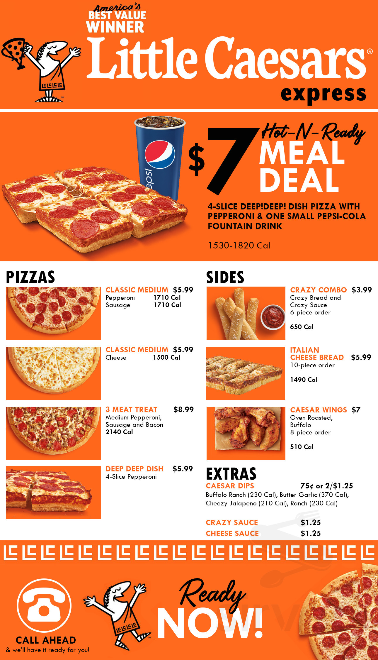 Menu for Little Caesars Pizza in West Frankfort, IL Sirved