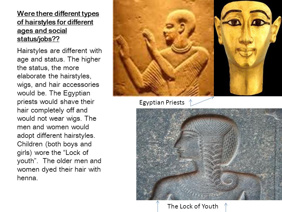 Ancient Egyptian Hairstyles Were There Different Types Of Hairstyles For Different Ages And Social Status Jobs Hairstyles Are Different With Age And Ppt Download