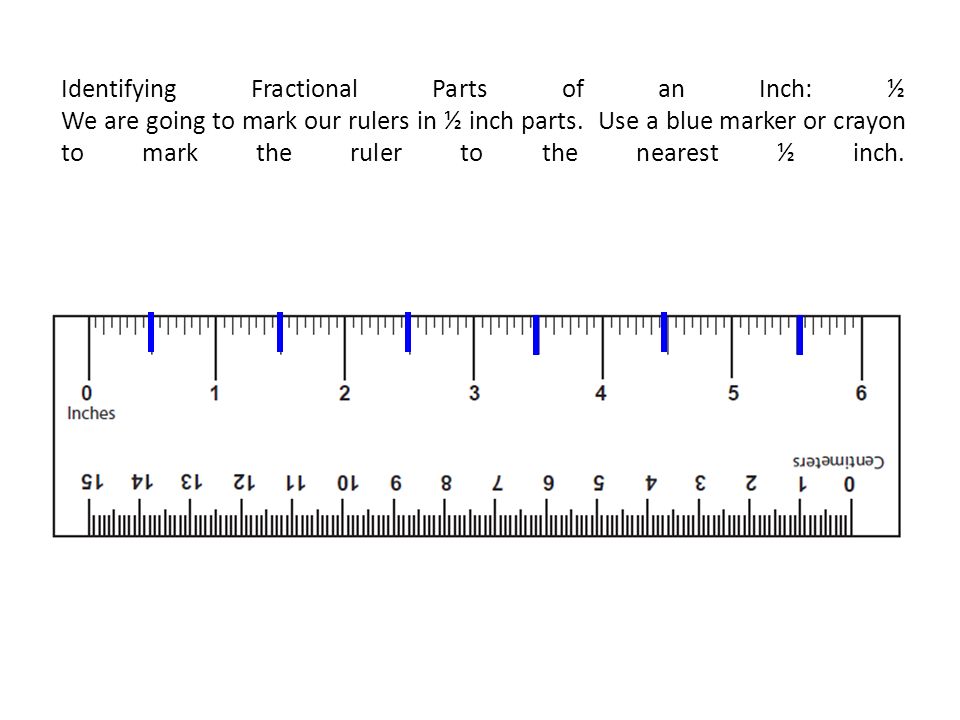 Ruler Measurements Fractions