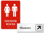 Shower Room Signs