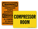 Compressor Room Signs