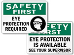 Eye Protection Signs